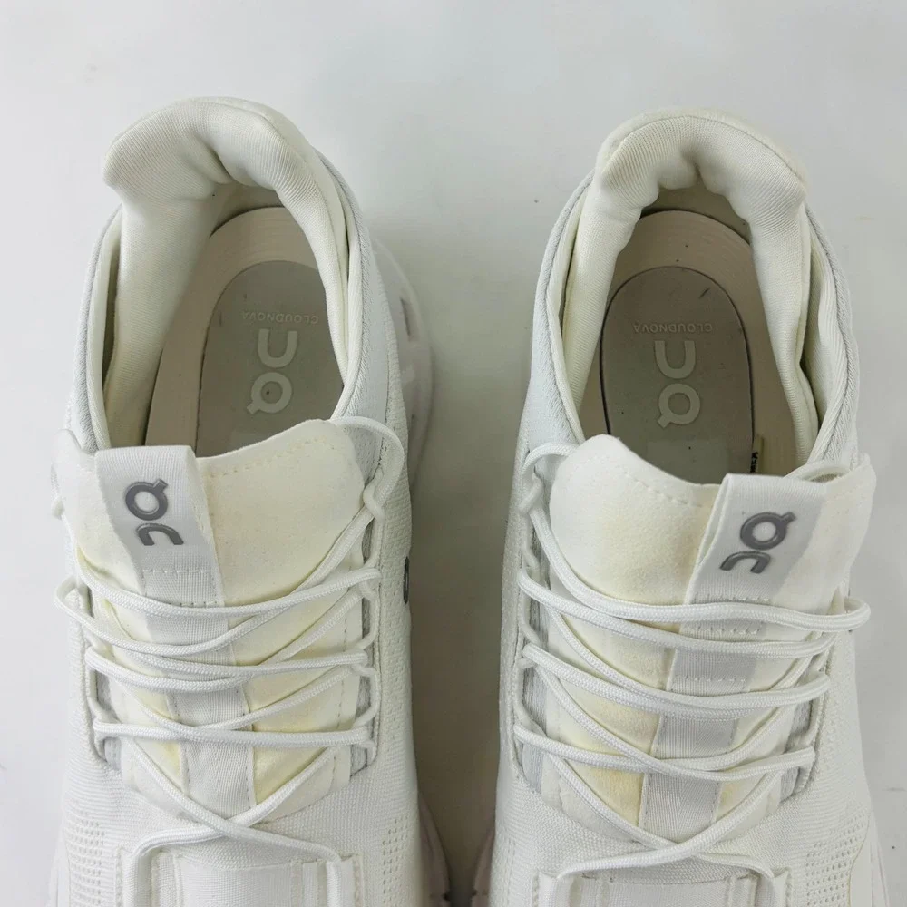 On Running Cloudnova 2 Sneakers Men's Sz. 12.5 All White CloudTec Athletic Shoes